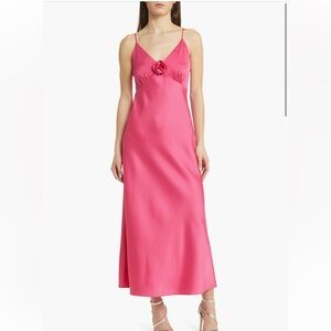 Charles Henry Vibrant Pink Dress